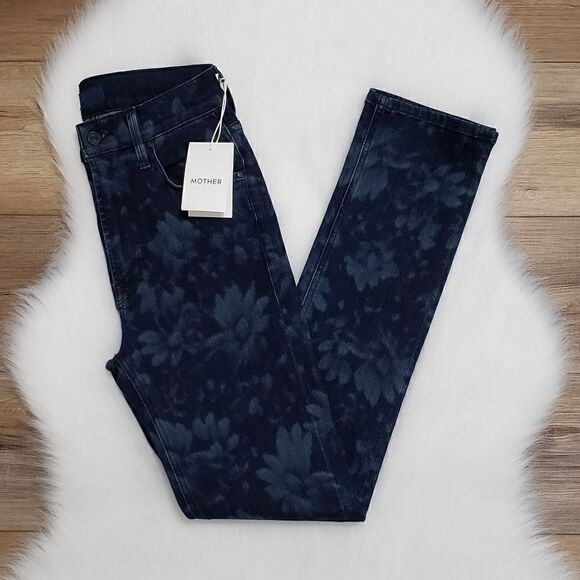 Mother The Dazzler Hover High Rise Straight Leg Jeans In Field Of Depth Size 25 - Picture 12 of 15